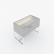 Экспозиционная витрина горизонтальная с тремя выдвижными ящиками Мо.2.223.